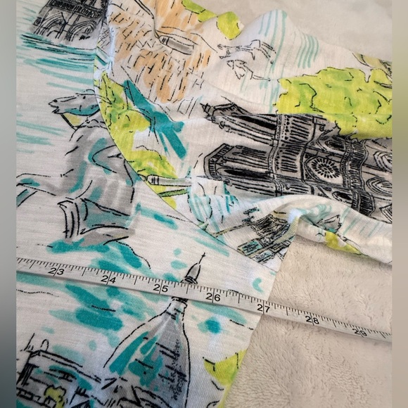 Sportelle zippered jacket in a multicolored French City pattern crop sleeve 3X - Picture 7 of 10